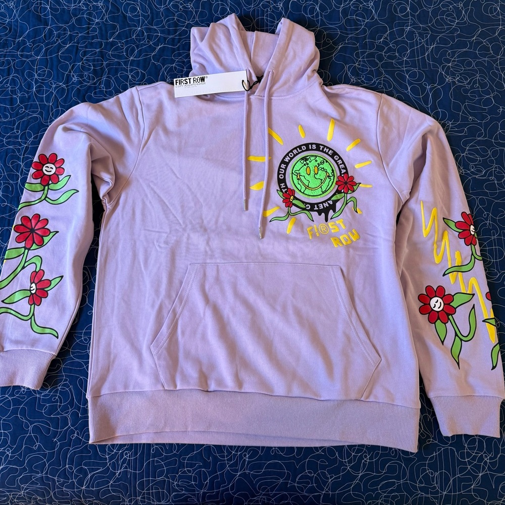 First Row- Better Days hoodie- Violet- L